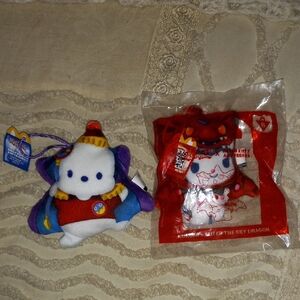 Sanrio McDonalds Hello Kitty Yu-Gi-Oh X / KUROMI Backpack Charms Plush